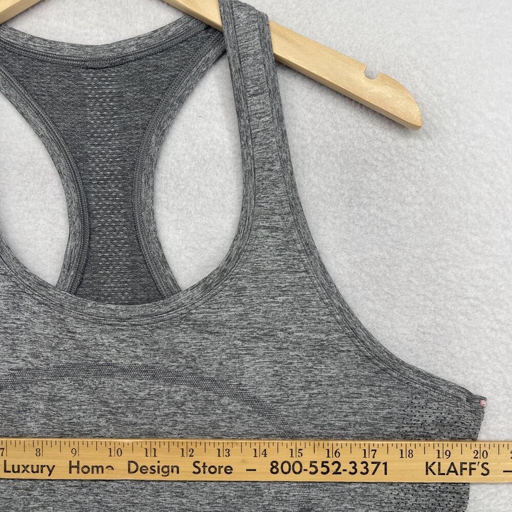 LULULEMON Tank Top Womens L Swiftly Tech Racerback 2.0 Race Length Running Gray - Picture 10 of 12